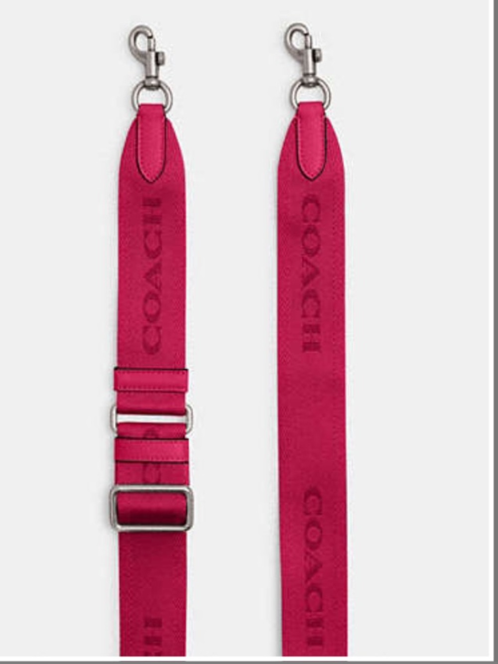 COACH Tonal Signature Webbing Strap Silver Hardware